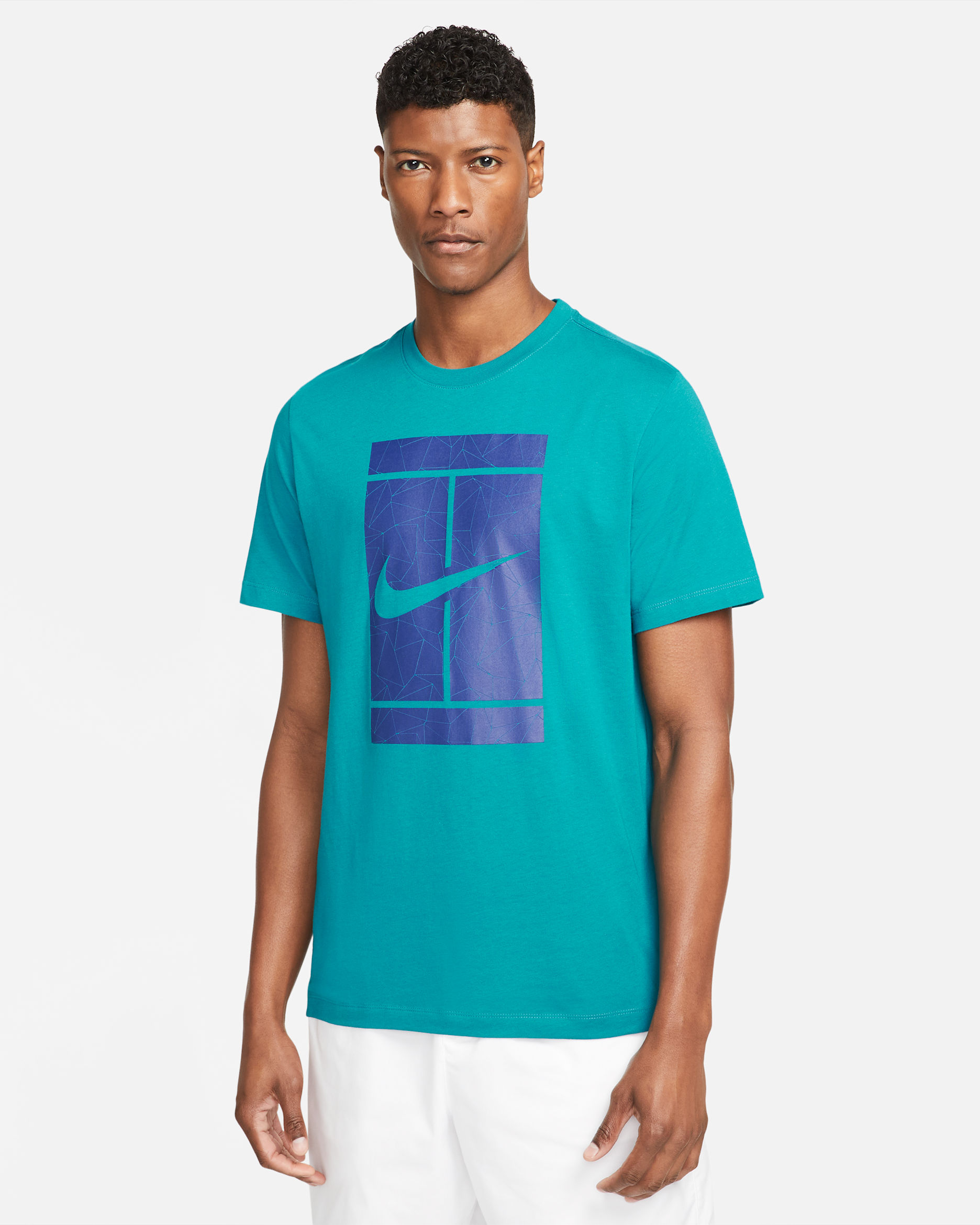 On オン Court-T コート Tシャツ S ブルー 半袖 ロゴ テニス Men's Club-T Court | On United States